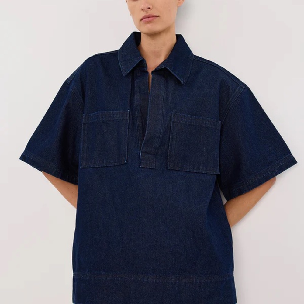 DISSH Dark Blue Casual Button Down Shirt